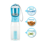 Portable Dog Water Bottle With Poop Bag Dispenser