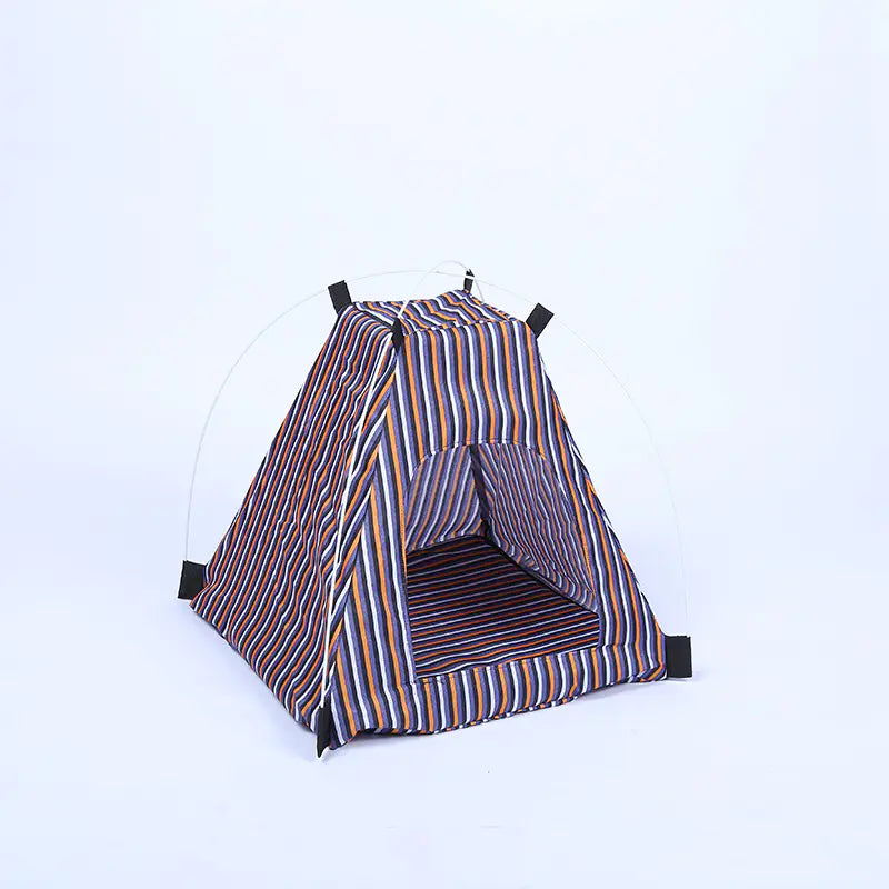 Creative Washable Cartoon Pet Bed with Foldable Tent
