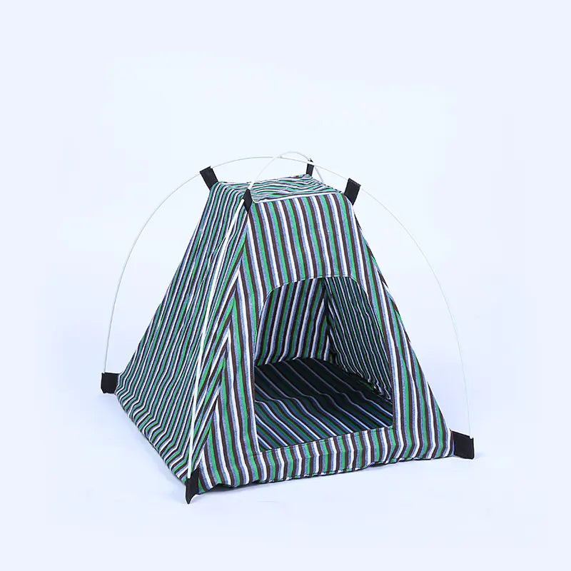 Creative Washable Cartoon Pet Bed with Foldable Tent